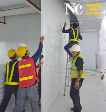 บริการติดตั้งผนังสำเร็จรูป, sandwich panel, แผ่นฉนวนสําเร็จรูป, ผนัง isowall,ะรับติดตั้งห้อง clean room,