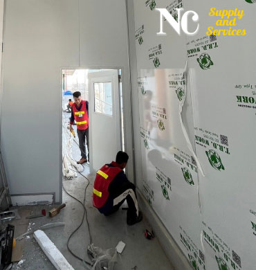 บริการติดตั้งผนังสำเร็จรูป, sandwich panel, แผ่นฉนวนสําเร็จรูป, ผนัง isowall,ะรับติดตั้งห้อง clean room,
