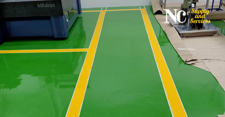 รับตีเส้นจราจร ตีเส้นในโรงงาน งานสัญลักษณ์จราจร