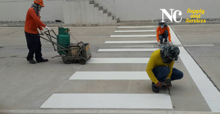 ตีเส้นในโรงงาน