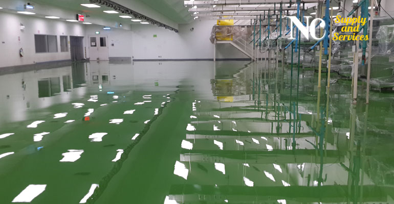 งานเคลือบพื้นผิวป้องกันลื่น-Epoxy Anti slip Flooring