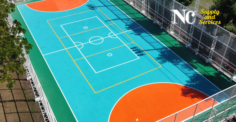 งานพื้นสนามกีฬา Sport Floor Coating